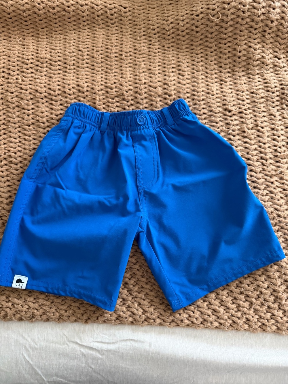 Kids Royal Blue Elastic-Waist Shorts